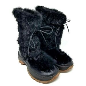 ULU Boots Womens Size 8 Crow Okalik Black/Black